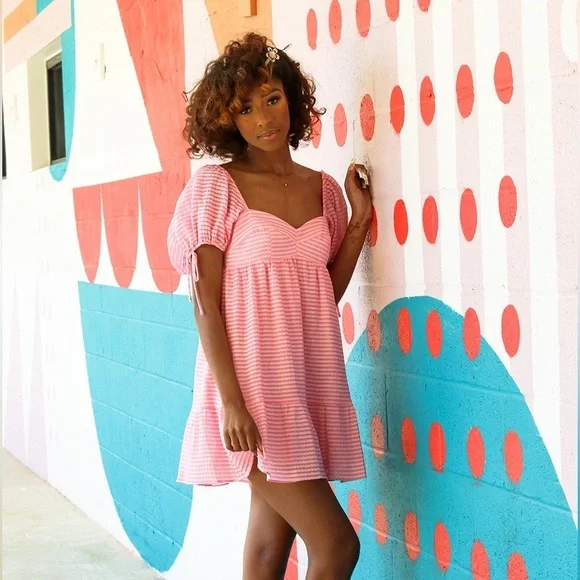 Amanda Uprichard Sicily Dress in Piquette Pink - Picture 14 of 16